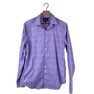 Bonobos Slim Performance Stretch Button Down Shirt Long Sleeve Mens Medium Plaid